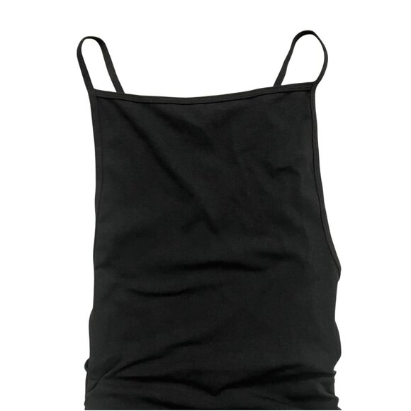 WeWoreWhat Ruched High Neck Midi Dress Black Size XS Minimalist Baddie‎ - Picture 3 of 11